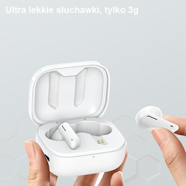 AWEI earphones Bluetooth 5.1 T36 TWS white