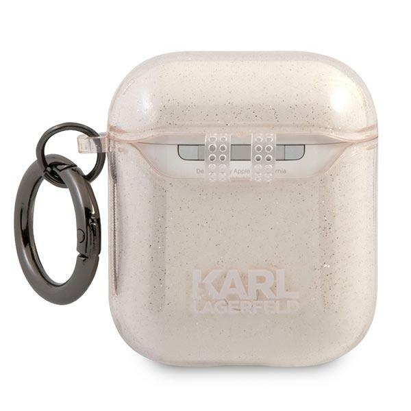 Karl Lagerfeld KLA2UKHGD Apple AirPods cover gold Glitter Karl`s Head