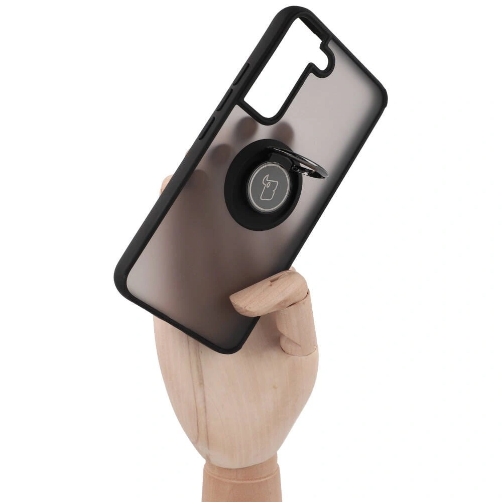 Bizon Case Hybrid Ring Samsung Galaxy S22 smoky with a black frame