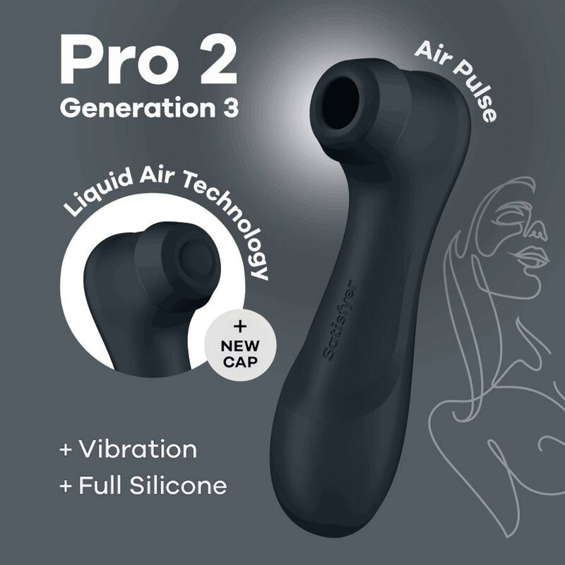 SATISFYER PRO 2 GENERATION 3 LIQUID AIR TECHNOLOGY - BLACK