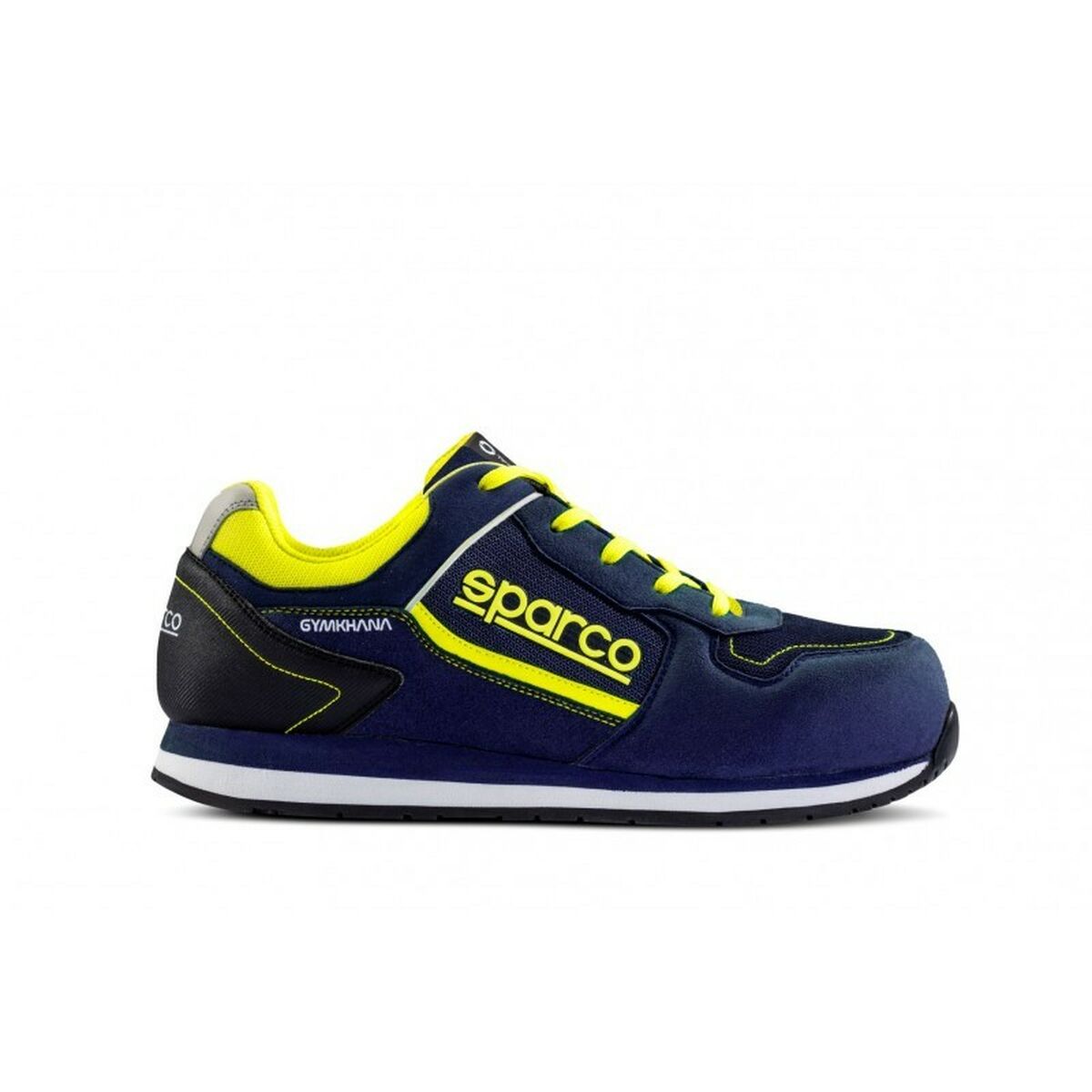 Racing Ankle Boots Sparco GYMKHANA DANI Yellow Blue Navy Blue Racing Ankle Boots Sparco GYMKHANA DANI Yellow Blue Navy Blue