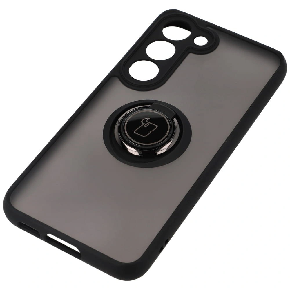 Bizon Case Hybrid Ring Samsung Galaxy S23 smoky with a black frame