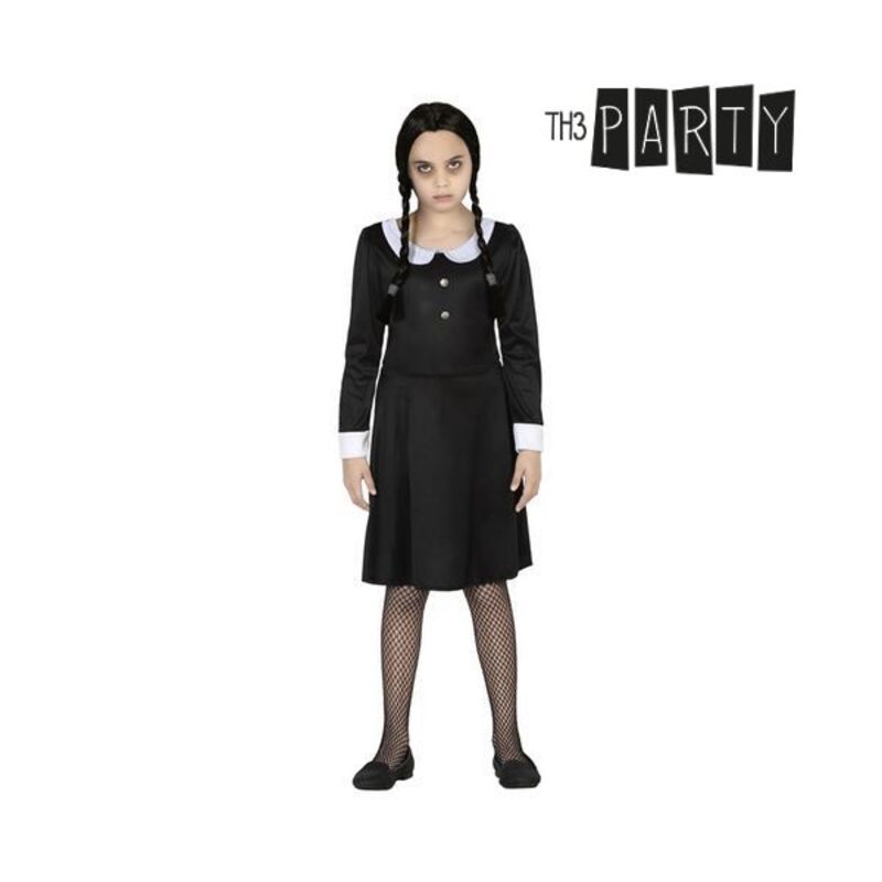 Costume for Children Th3 Party Wednesday Black 7-9 Years
