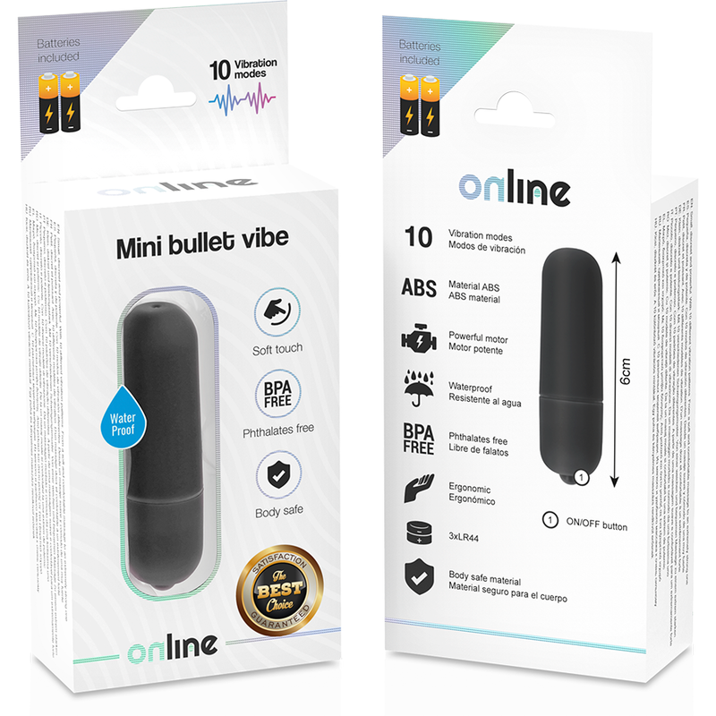 ONLINE- BLACK MINI VIBRATING BULLET