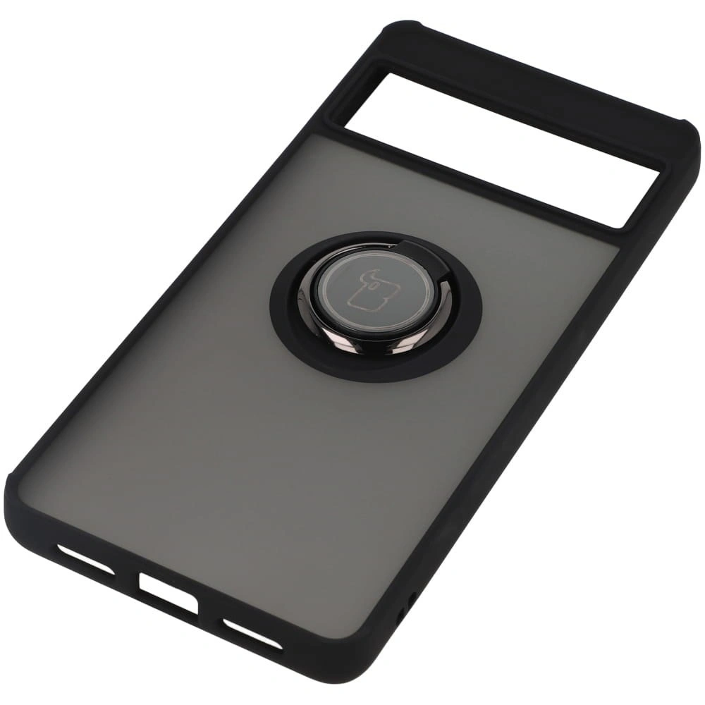 Bizon Case Hybrid Ring Google Pixel 7 smoky with a black frame