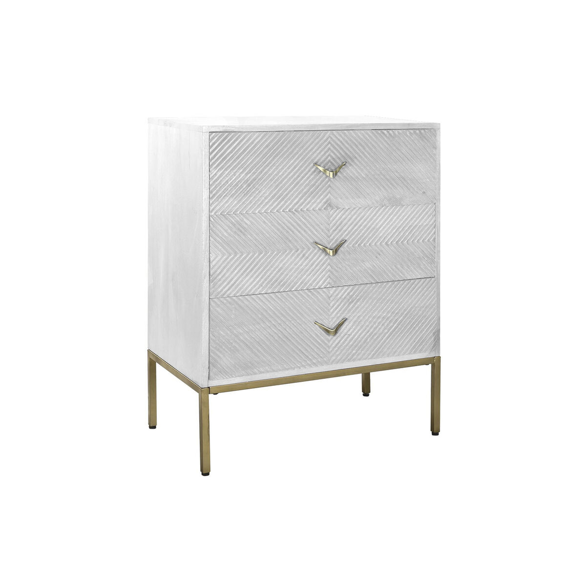 Chest of drawers DKD Home Decor Metal White Mango wood 70 x 40 x 90 cm