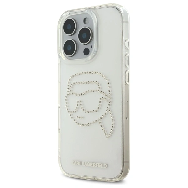 Karl Lagerfeld KLHCP16XHKHDCELT Apple iPhone 16 Pro Max hardcase IML Rhinestones Karl Head transparent