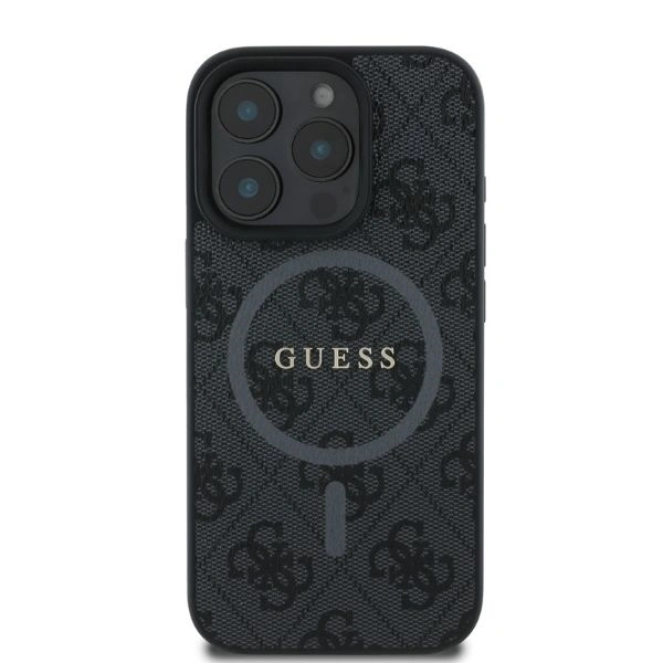 Case Guess GUHMP16XG4GFRK Apple iPhone 16 Pro Max hardcase 4G Ring Classic Logo MagSafe black