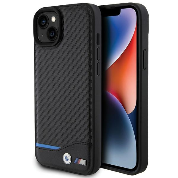 BMW BMHCP15M22NBCK Apple iPhone 15 Plus Leather Carbon black