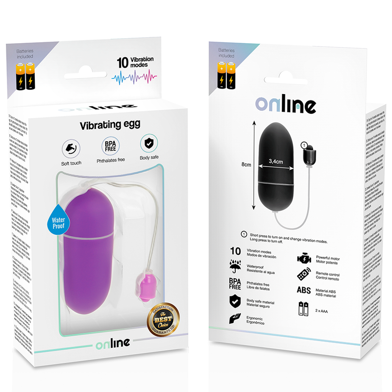ONLINE- LILAC WATERPROOF VIBRATING EGG