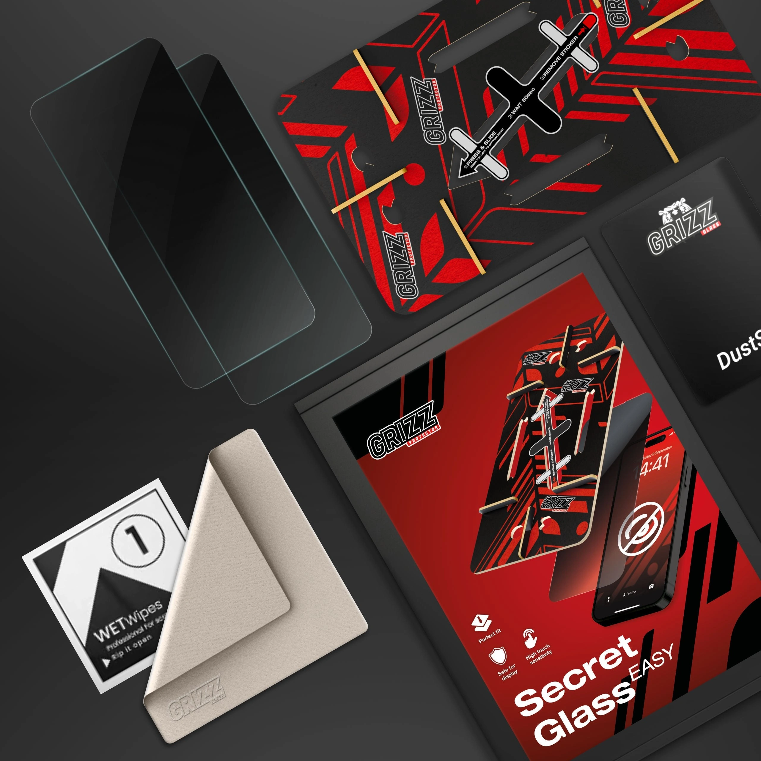 GrizzGlass SecretGlass Easy Apple iPhone 14 [2 PACK]