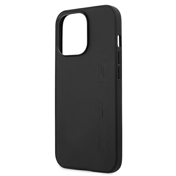 Mercedes AMG AMHCP13LDOLBK Apple iPhone 13 Pro black hardcase Leather Hot Stamped