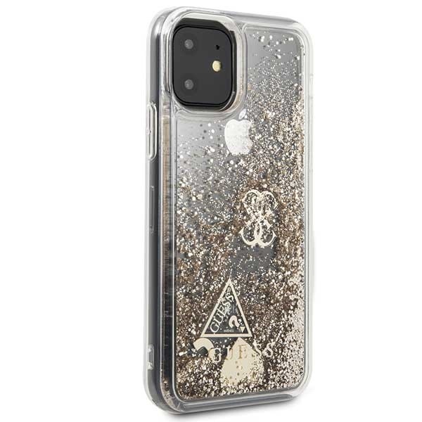 Guess GUOHCN61GLHFLGO Apple iPhone 11 gold hardcase Glitter Charms