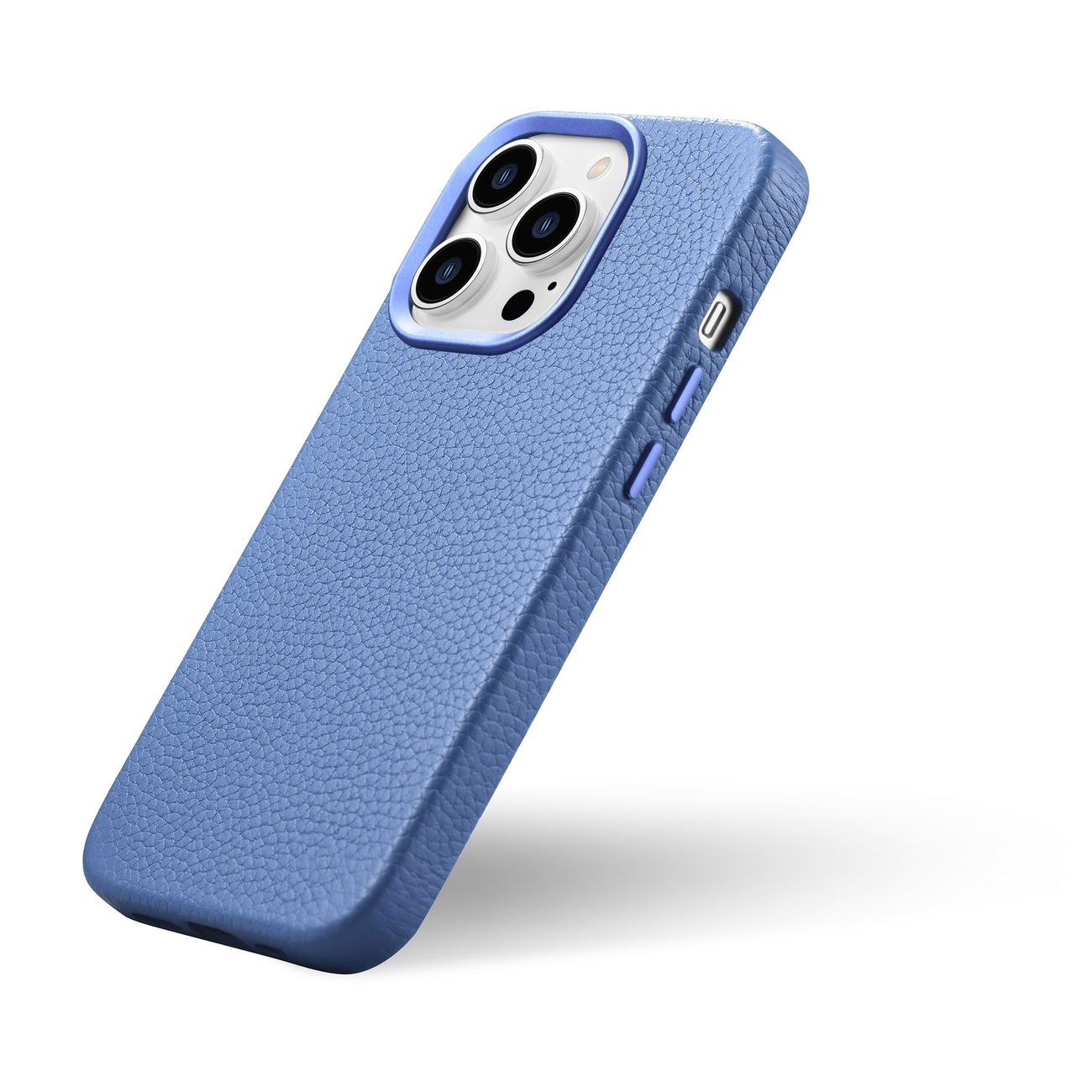 iCarer Litchi Premium Leather MagSafe Apple iPhone 14 Pro light blue