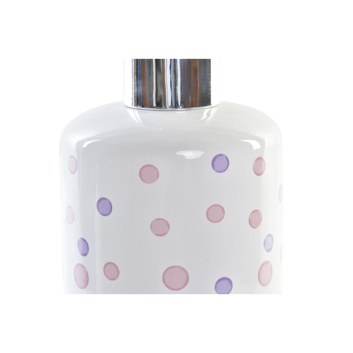 Bath Set DKD Home Decor 7 x 7 x 17,5 cm White ABS Dolomite Polka dots (2 Units)