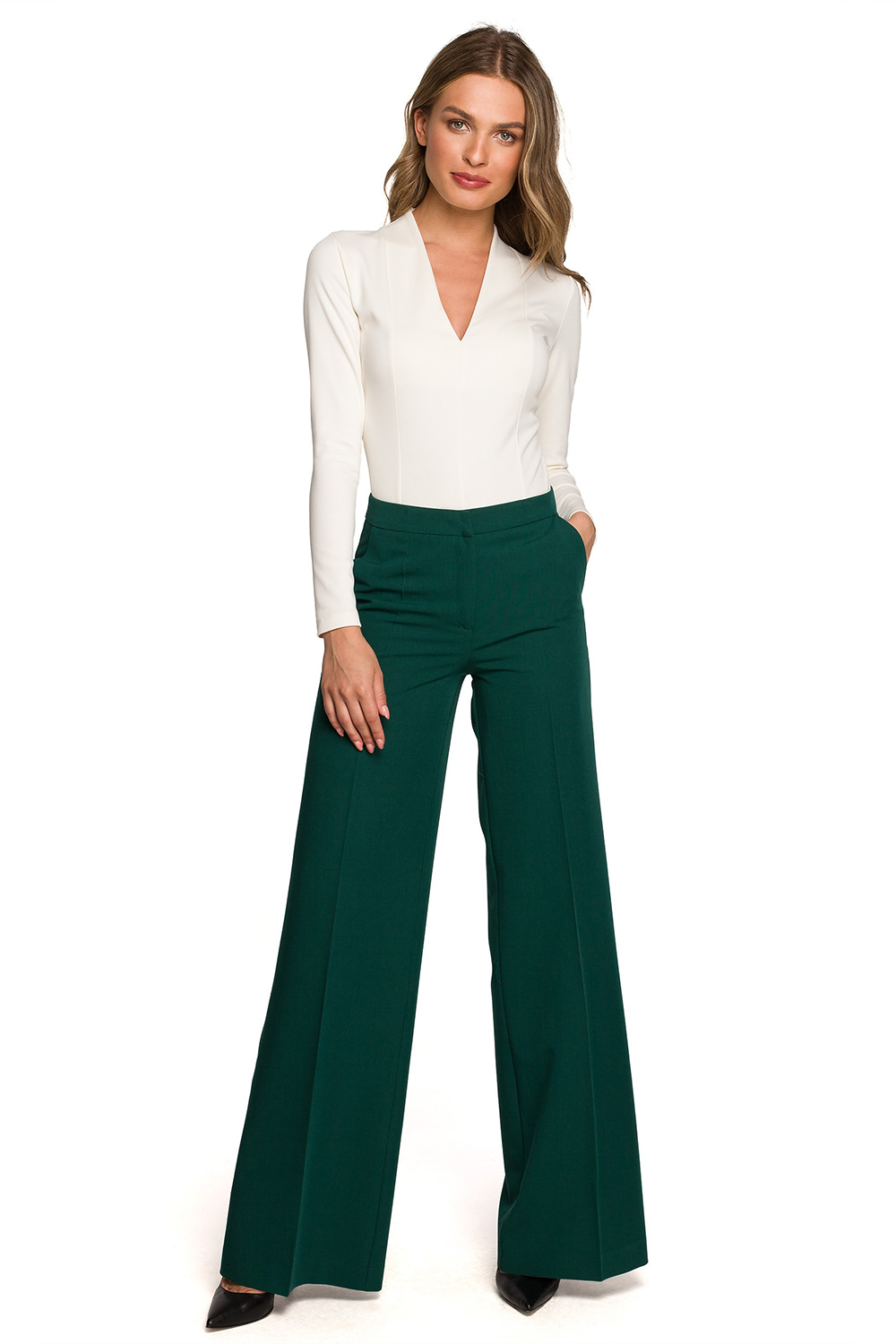  Women trousers model 171206 Stylove  green