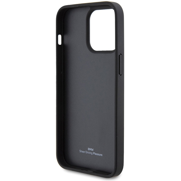BMW BMHCP15L22RFGK Apple iPhone 15 Pro Leather Diamond Pattern black