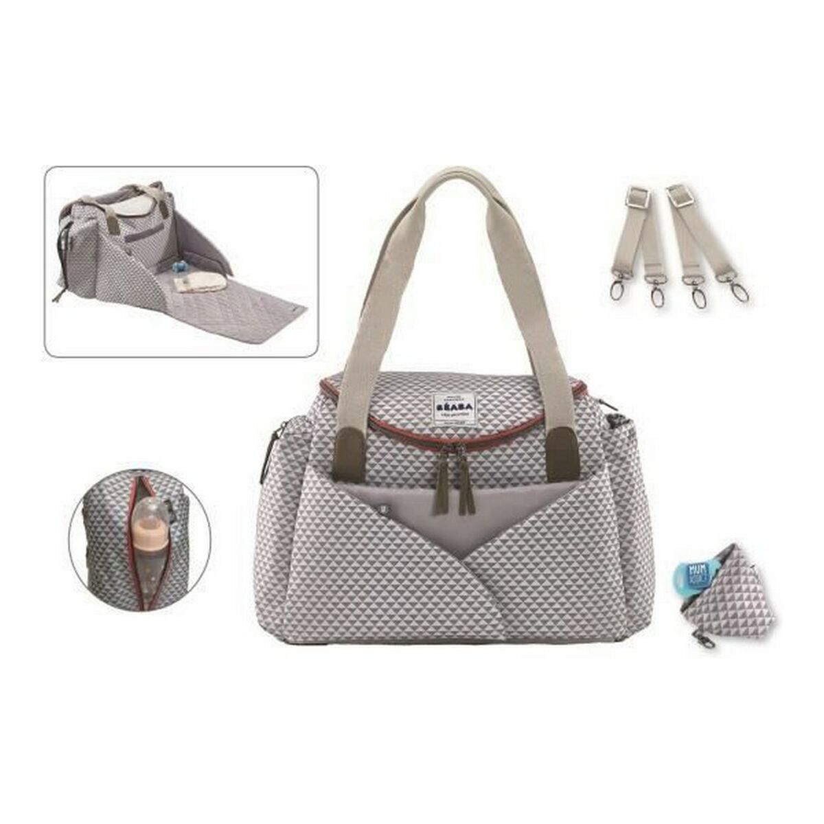 Diaper Changing Bag Béaba Sydney II Grey