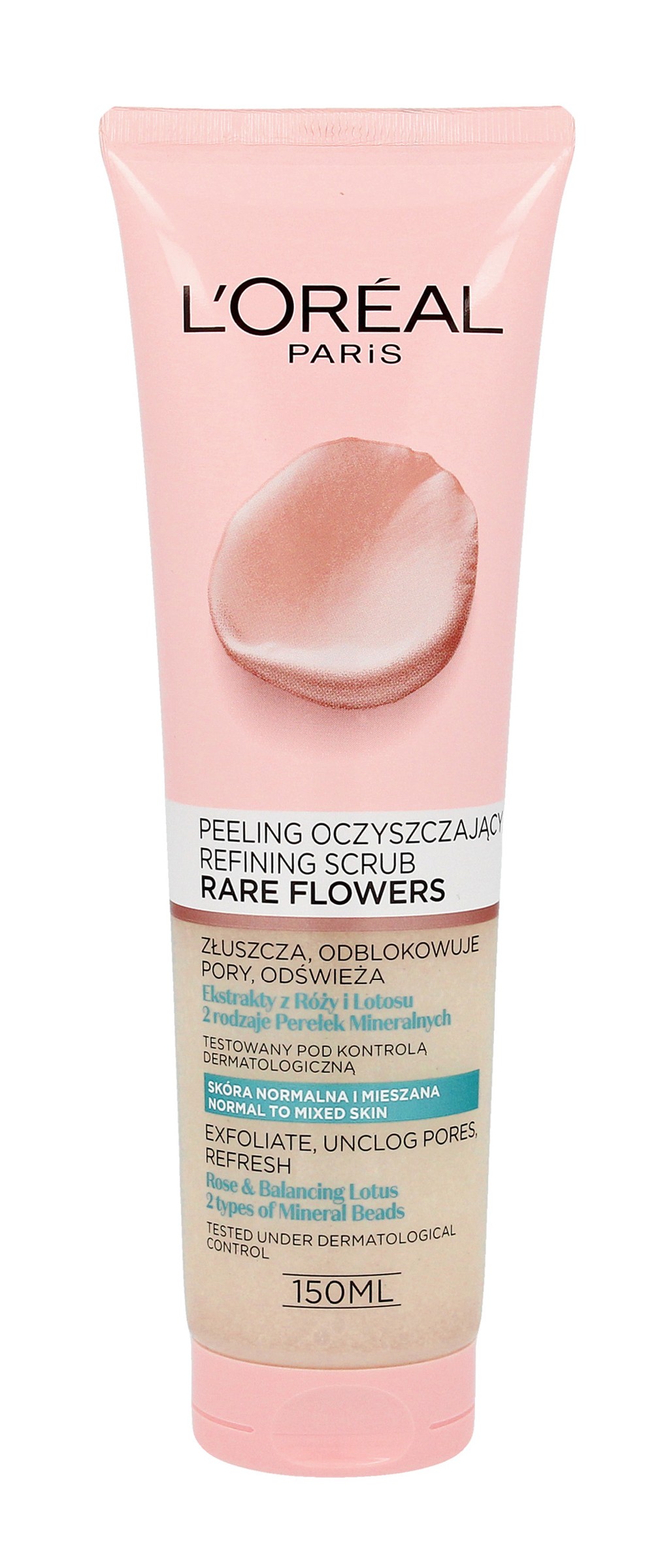 Loreal Skin Ekspert Peeling oczyszczający Rare Flowers do skóry normalnej i mieszanej  150ml