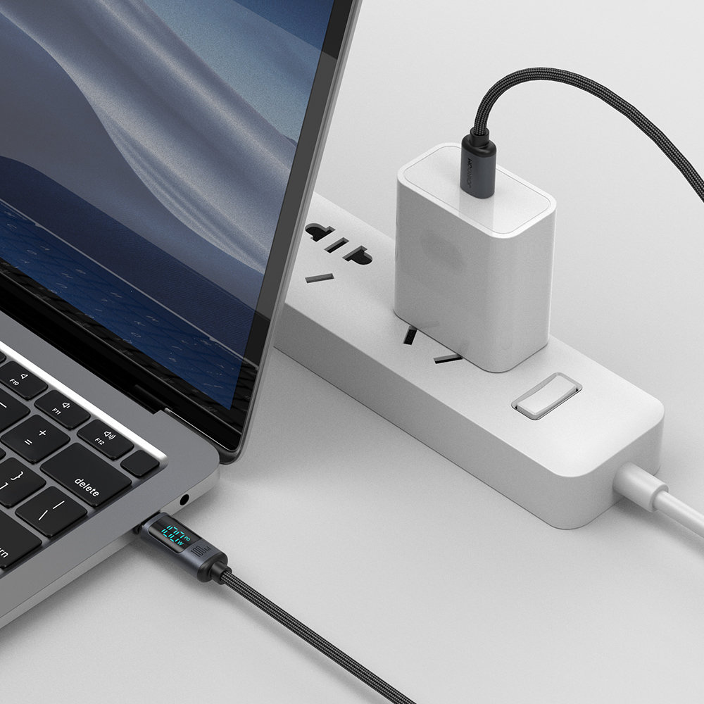 Joyroom S-CC100A16 USB-C/USB-C Cable 100W 1.2m LED display black