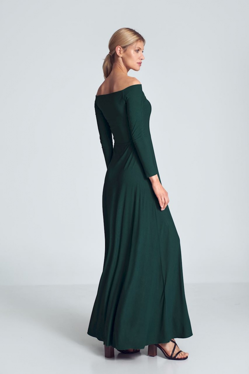 Langes Kleid model 147923 Figl grün Damen