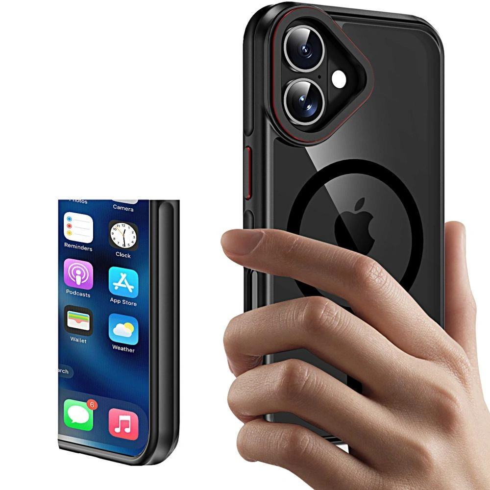 Tech-Protect MagHybrid MagSafe Apple iPhone 16 Black/red