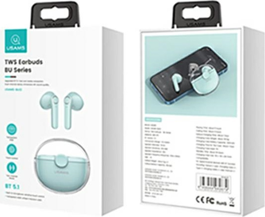 USAMS Earphones Bluetooth 5.1 TWS BU series green BHUBU03