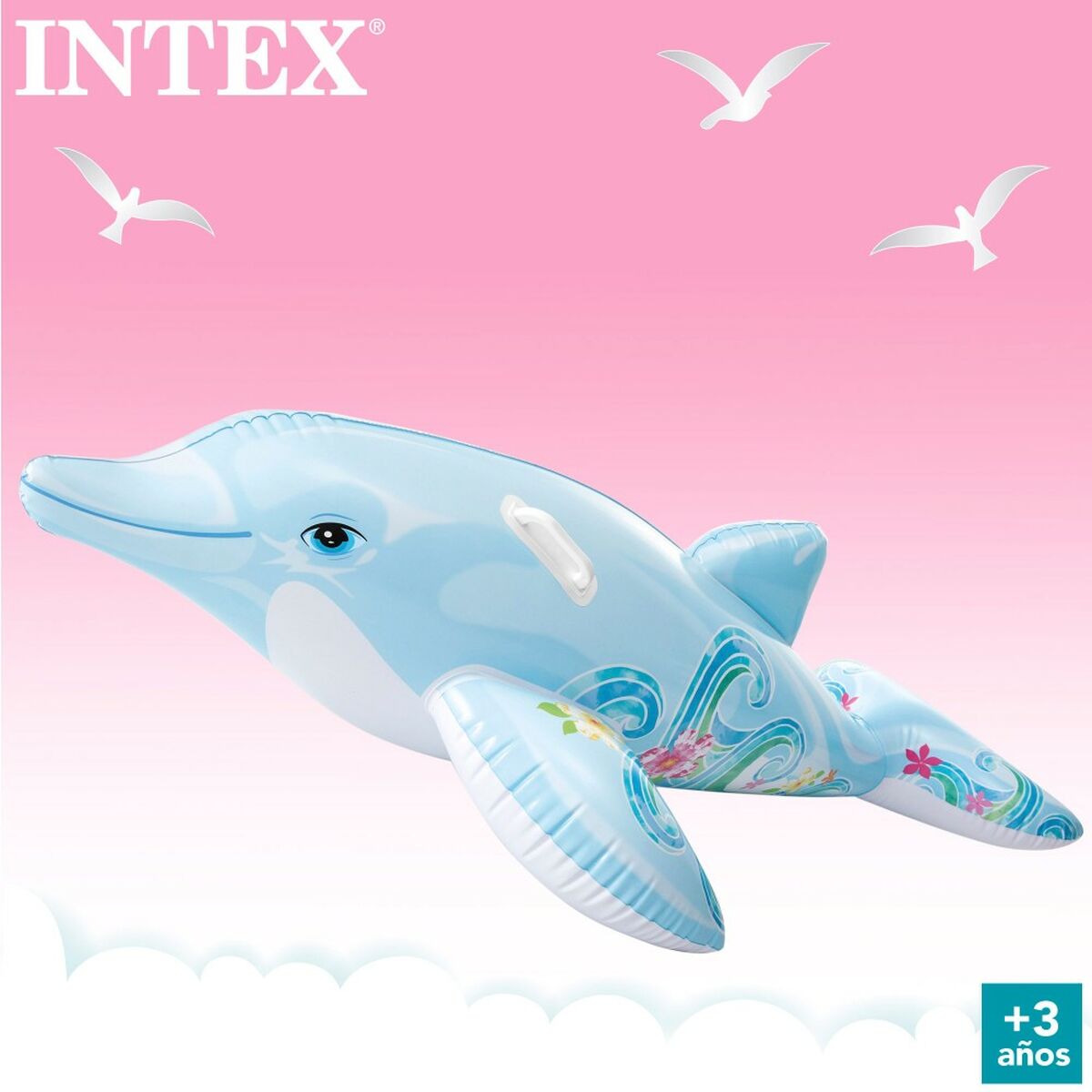 Inflatable pool figure Intex Dolphin 175 x 38 x 66 cm (6 Units)