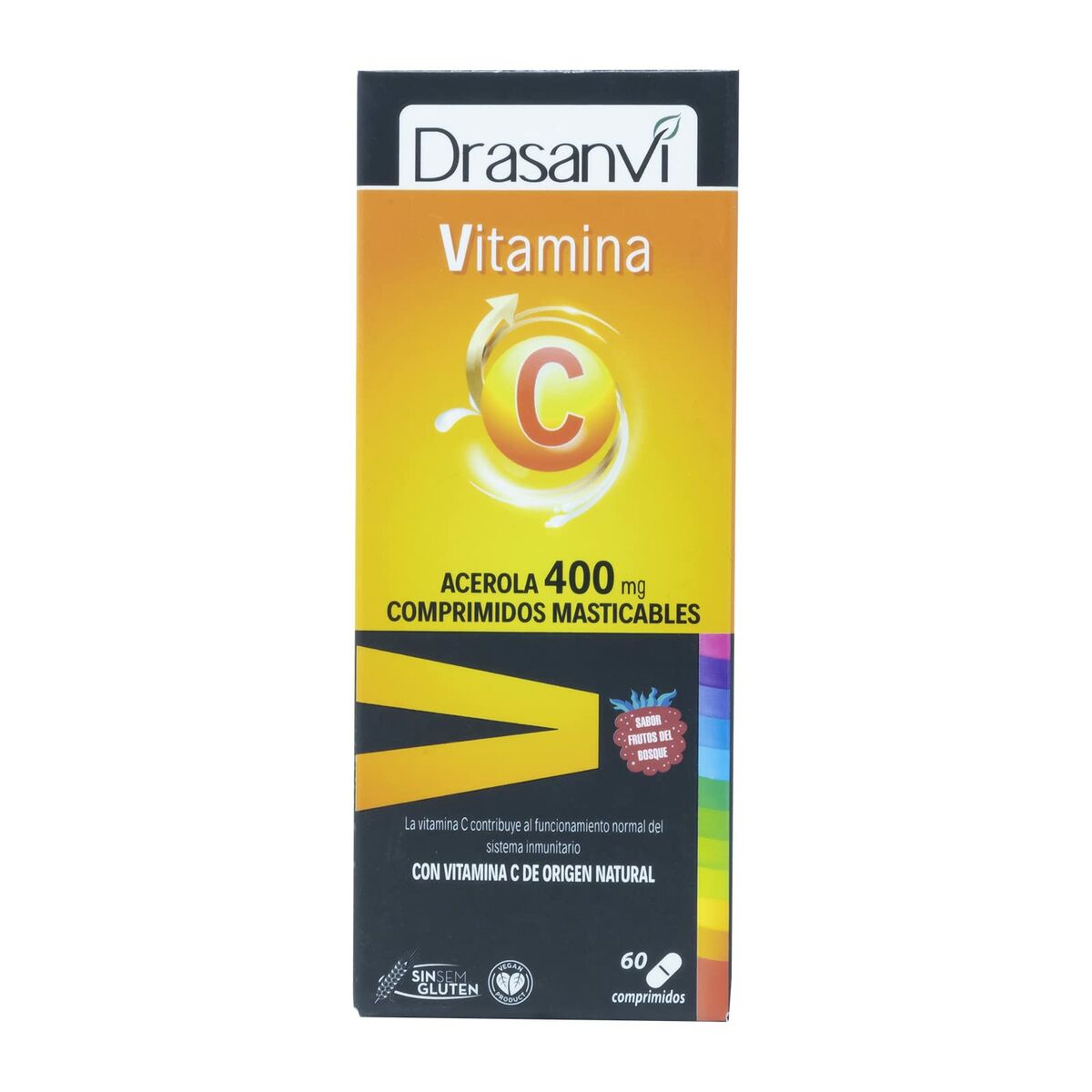 Suplement diety Drasanvi    Witamina C 60 Sztuk Owoce leśne