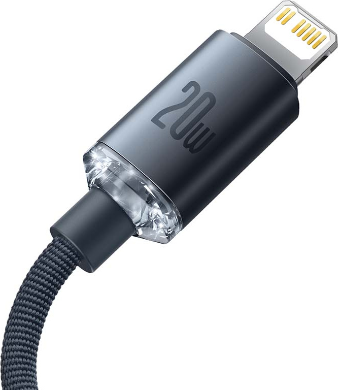 Baseus Crystal cable USB-C to Lightning, 20W, PD, 1.2m (black)