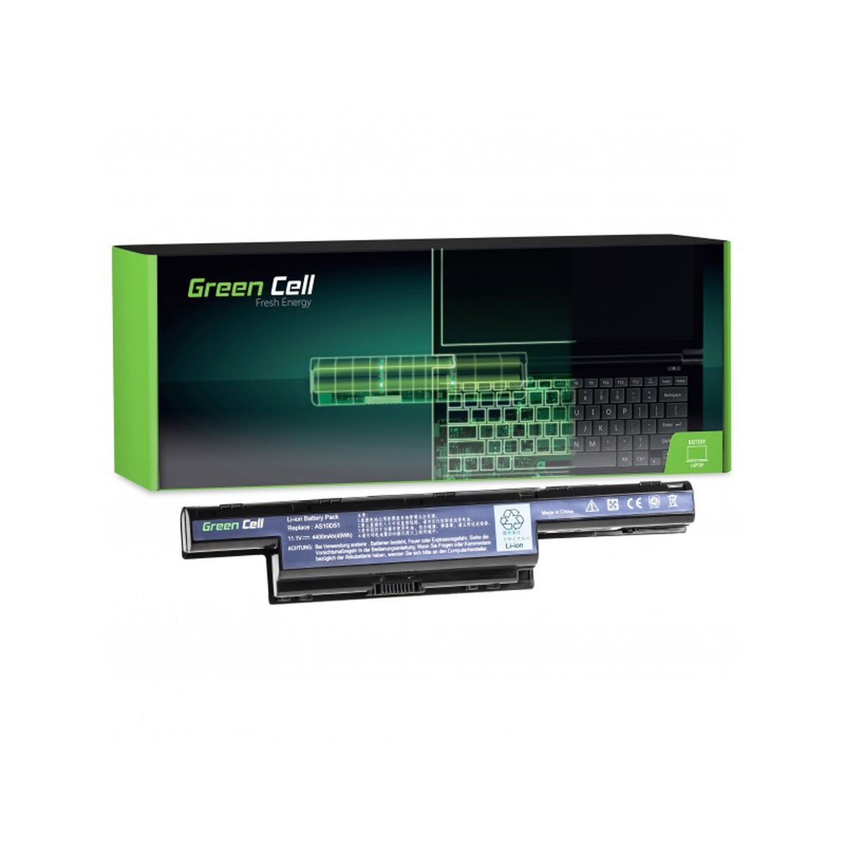 Notebook Battery Green Cell AC06 Black 4400 mAh