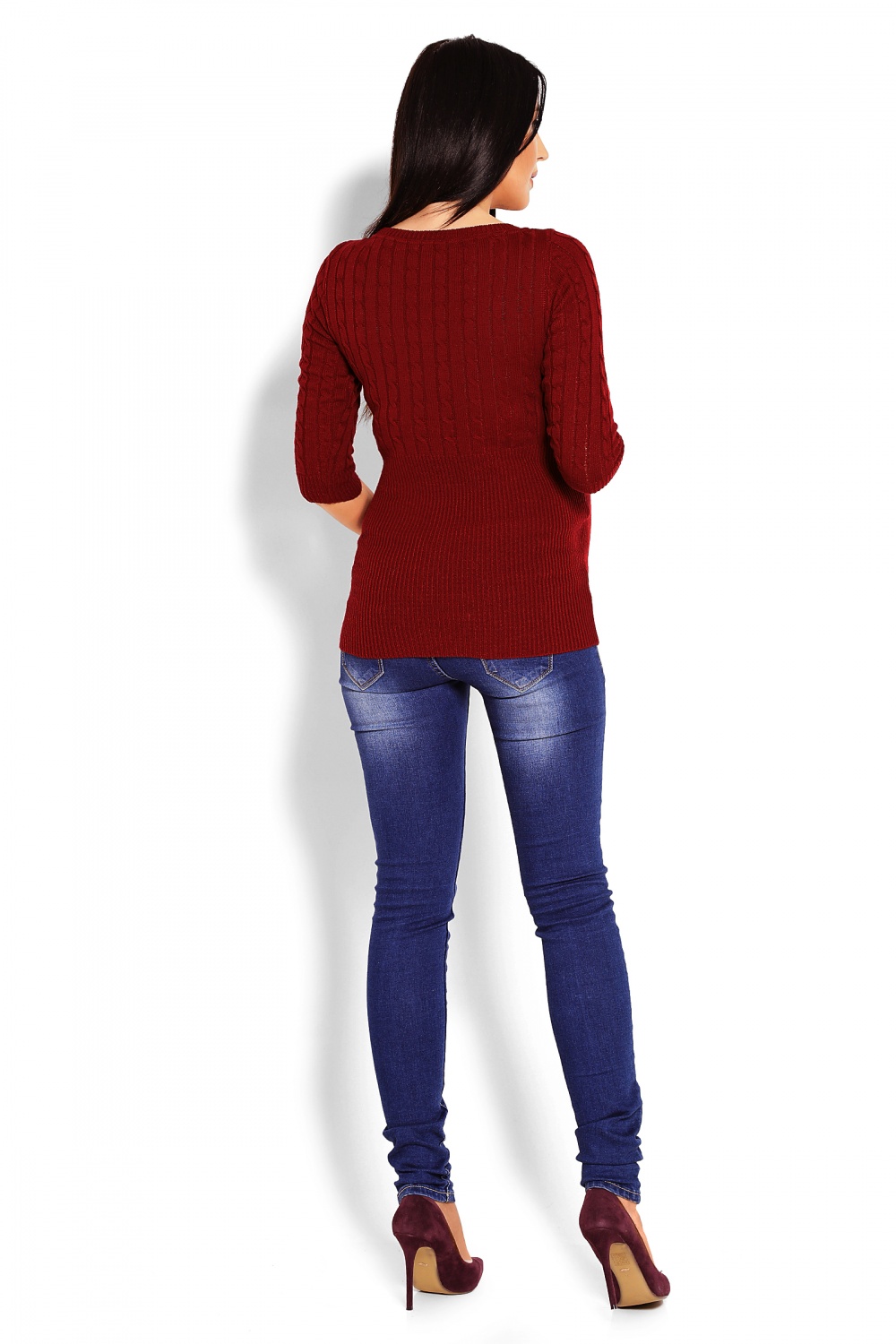  Pregnancy sweater model 123424 PeeKaBoo  red