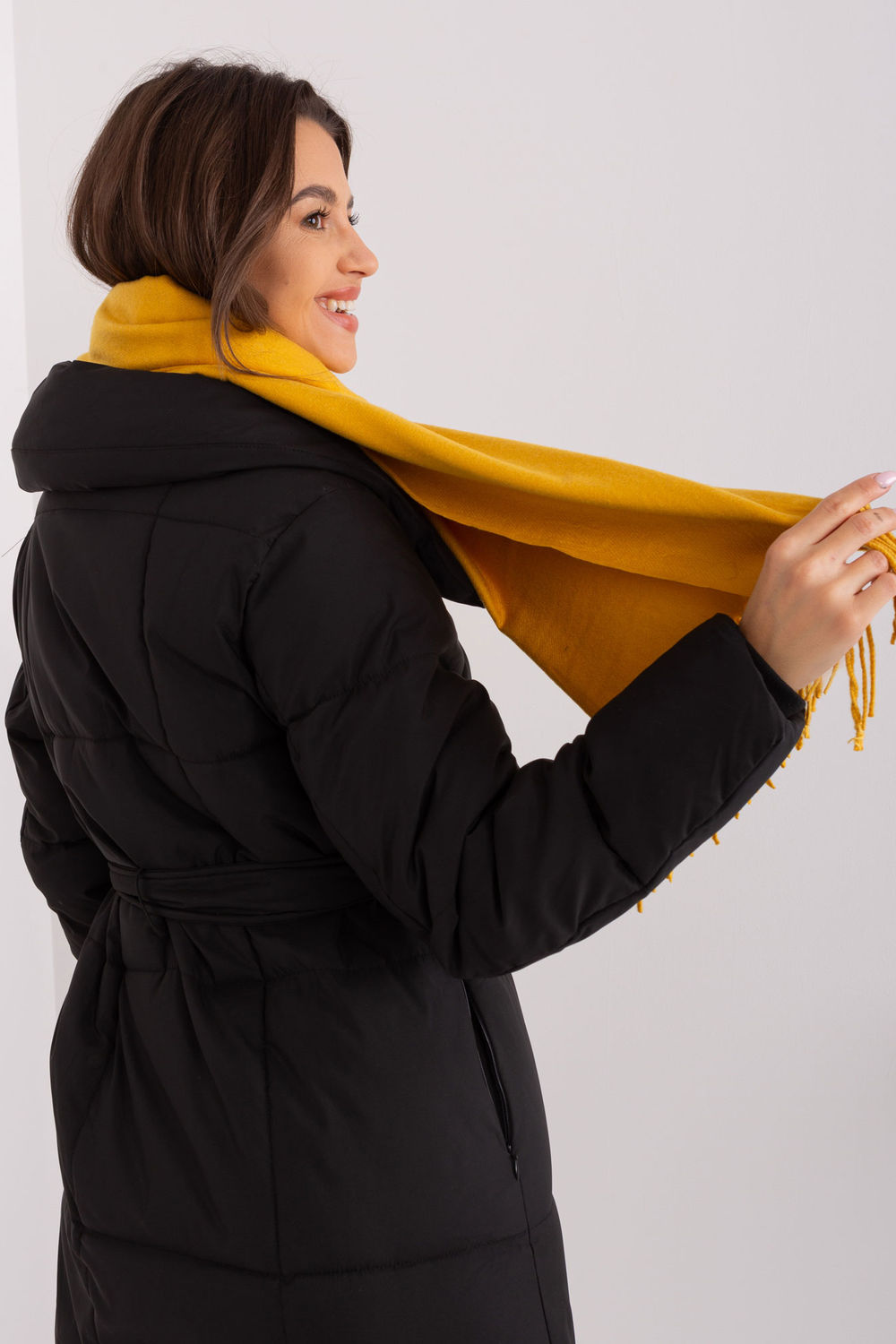  Shawl model 187614 AT  yellow