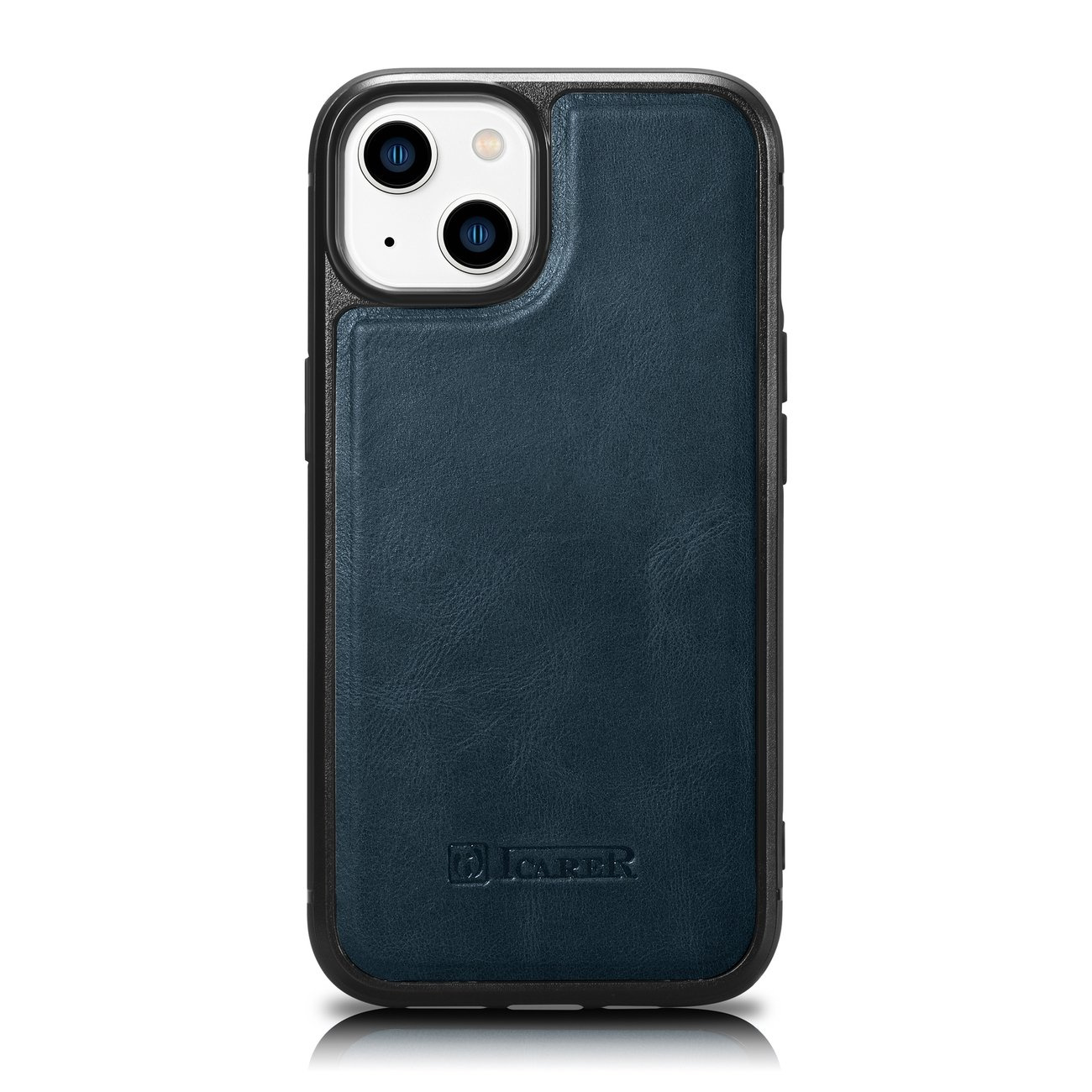 iCarer Leather Oil Wax MagSafe Apple iPhone 14 Plus blue