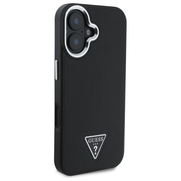 Guess GUHMP16MPGTSPSK Apple iPhone 16 Plus hardcase Grained Triangle MagSafe black