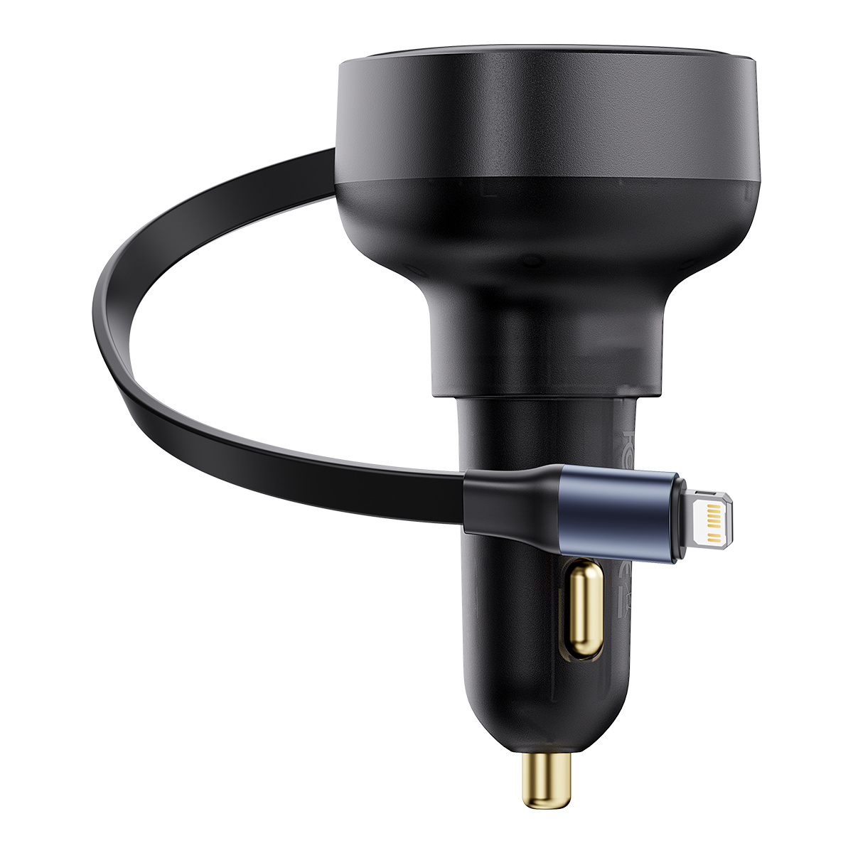 Baseus Enjoyment Pro USB-C car charger + built-in Lightning cable 60W black