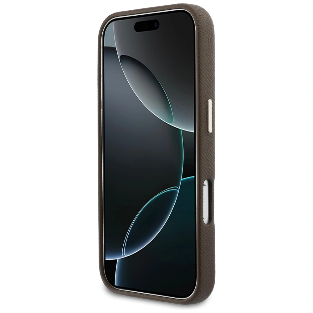 Etui Guess FW Resin Logo do Apple iPhone 17 Pro brązowy