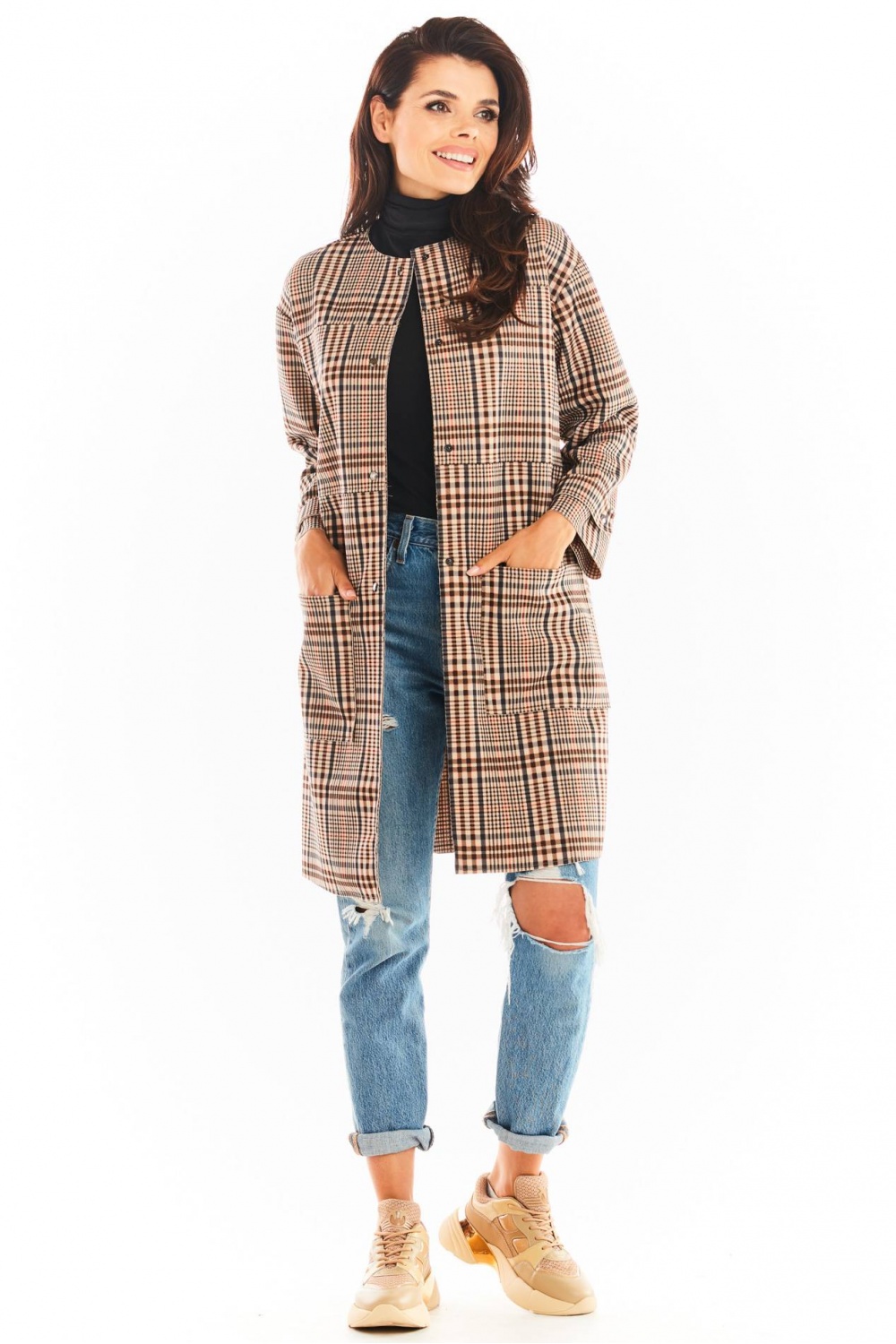 Coat model 148982 awama brown Ladies