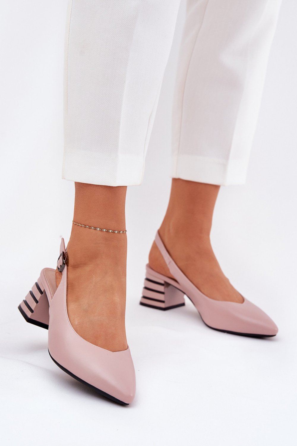  Heel sandals model Step in style  pink