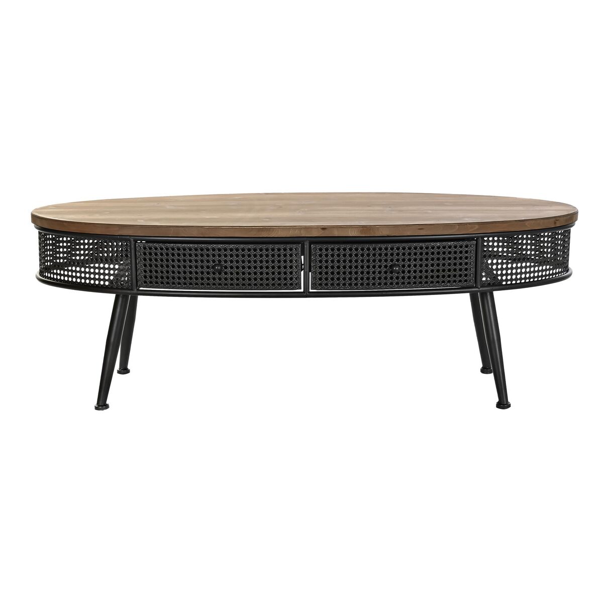 Beistelltisch DKD Home Decor Tanne Schwarz Metall Braun 120 x 58 x 42 cm
