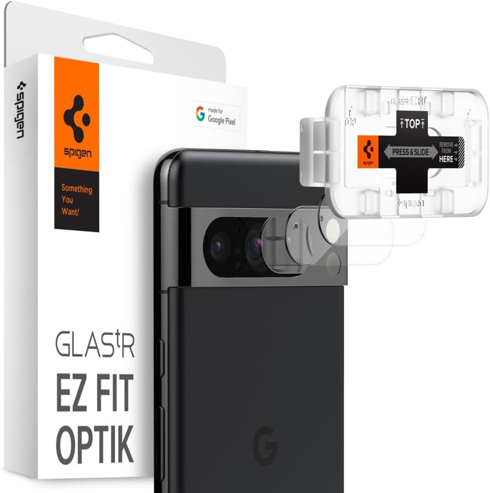Spigen Optik.tr ez Fit Camera Protector Google Pixel 8 Pro Crystal Clear [2 PACK]