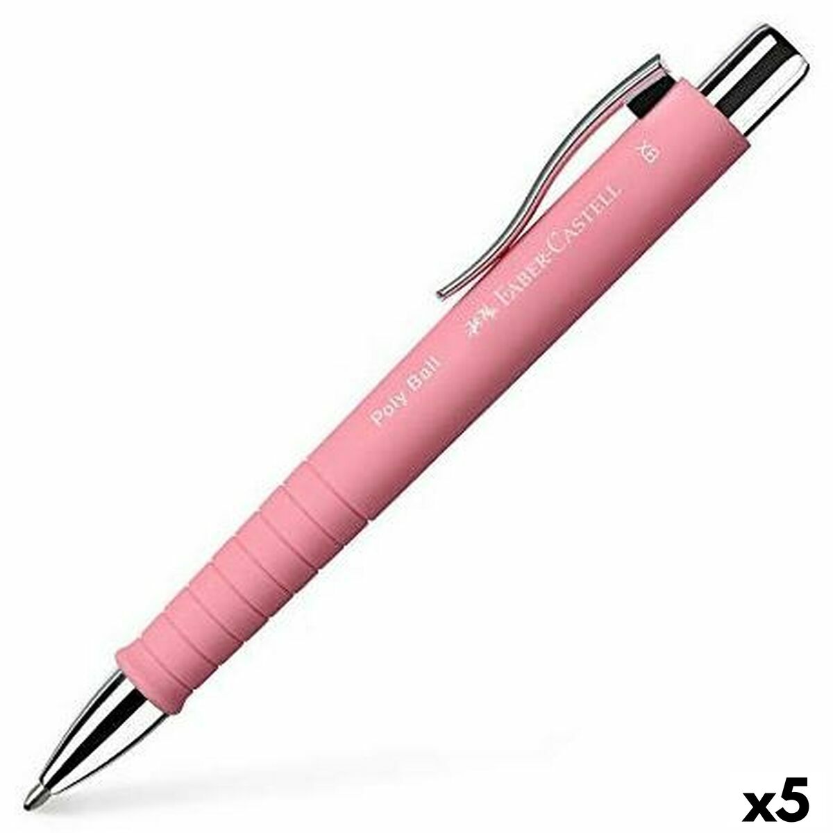 Pen Faber-Castell Poly Ball XB Pink 5 Units