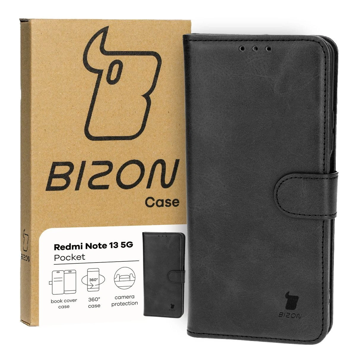 Bizon Case Pocket Xiaomi Poco X6 / Xiaomi Redmi Note 13 Pro 5G black