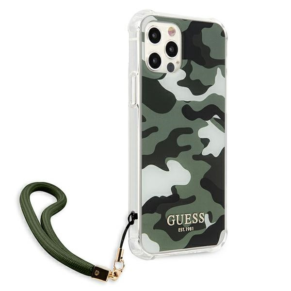 Guess GUHCP12MKSARKA Apple iPhone 12/12 Pro khaki hardcase Camo Collection