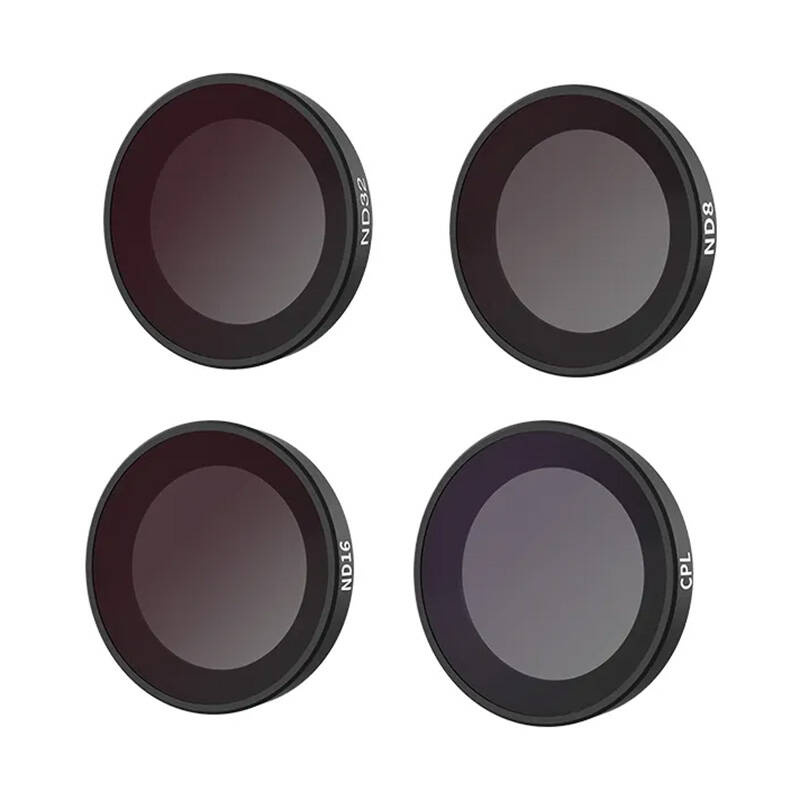 Set of 4 TELESIN CPL / ND8 / ND16 / ND32 filters for Insta360 GO3 camera