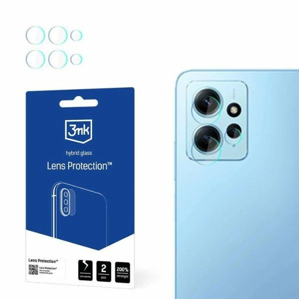 Hybrid glass for the camera lens 3MK Lens Protect Xiaomi Redmi Note 12 4G [4 PACK]