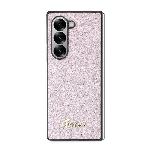 Case Guess GUHCZFD6HGGSHP Samsung Galaxy Z Fold6 hardcase 4G Glitter Script pink