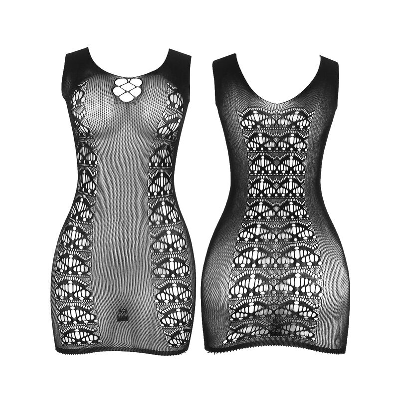 SUBBLIME - 952167 SHORT ELASTIC FISHNET BODYSTOCKING BLACK ONE SIZE
