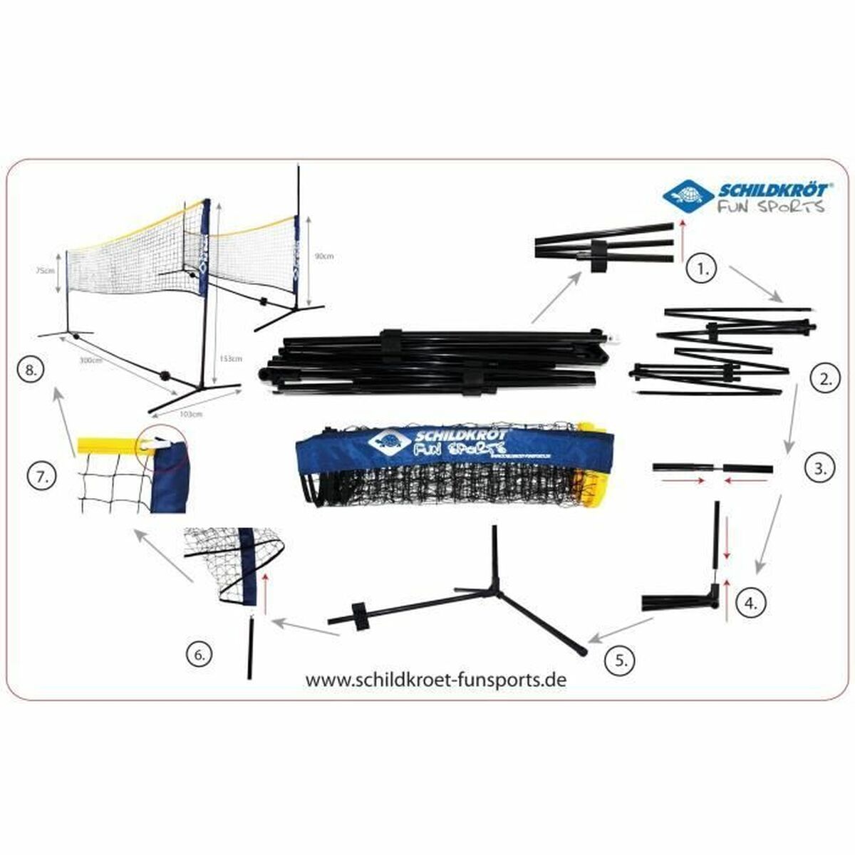 Volleyball net Schildkröt 300 cm