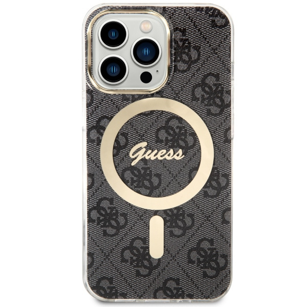 Guess GUHMP13LH4STK Apple iPhone 13 Pro black hardcase 4G MagSafe